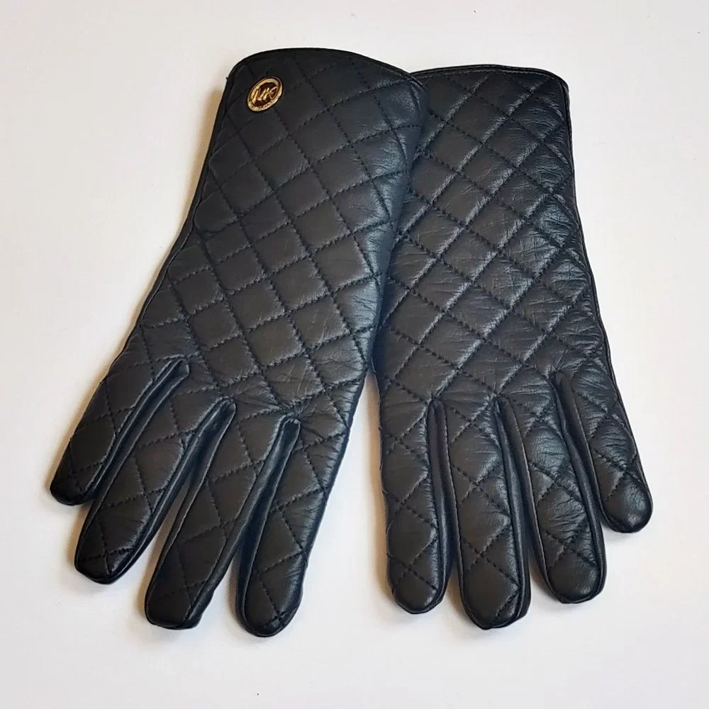 MICHAEL Michael Kors Black Leather Gloves